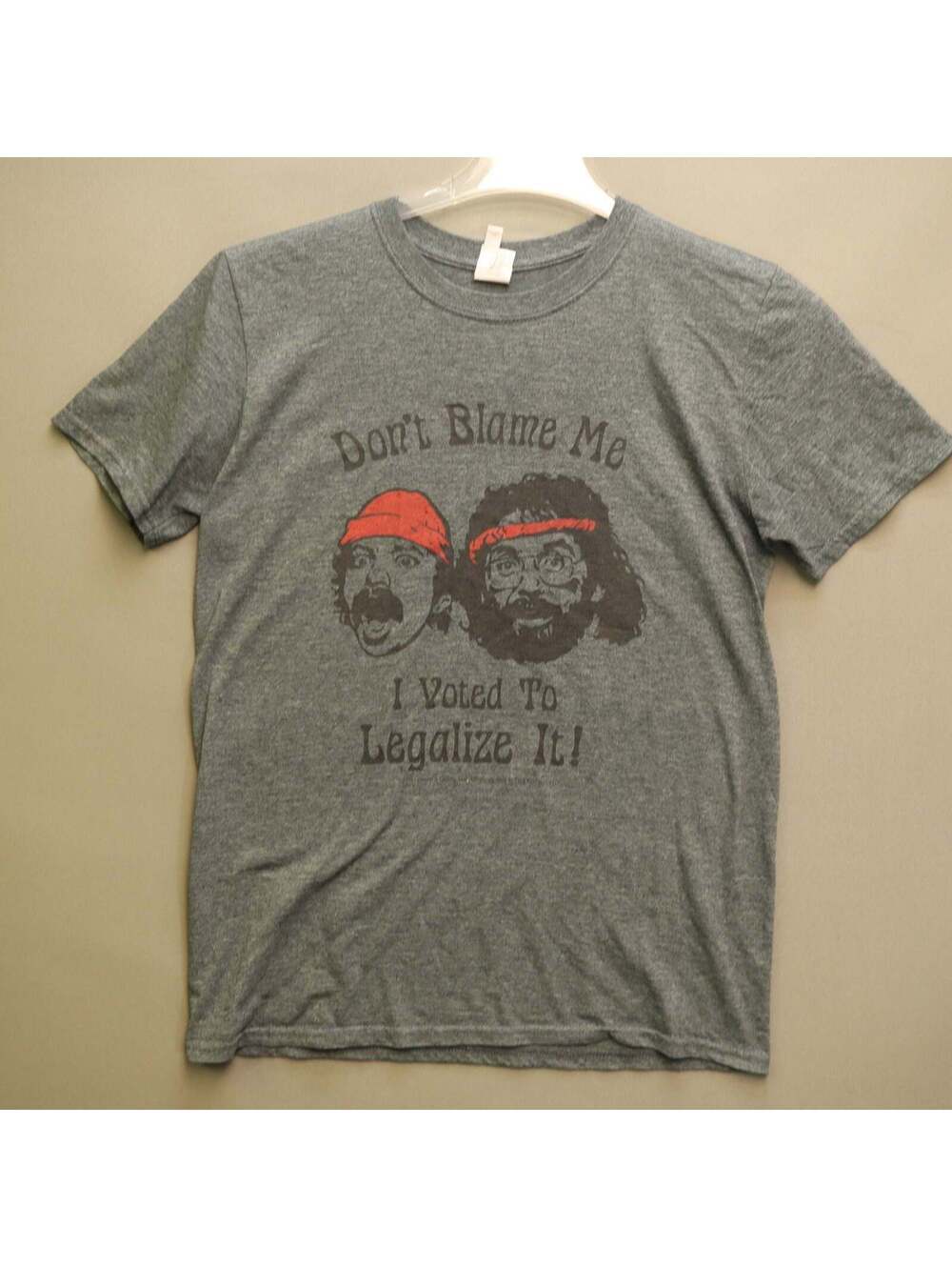 Cheech and Chong T-Shirt Mens Medium Heather Grey Cannabox Legalize It Graphic